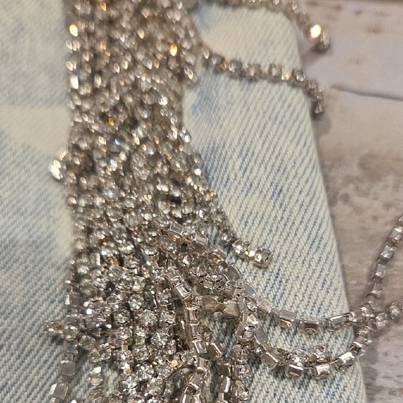 Buckle Light Blue Star Denim Shorts - Picture 3 of 10